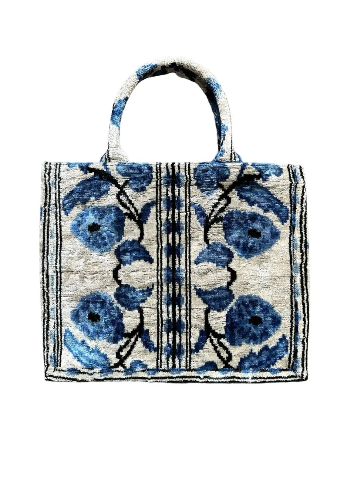 Silk Velvet Ikat Large Tote