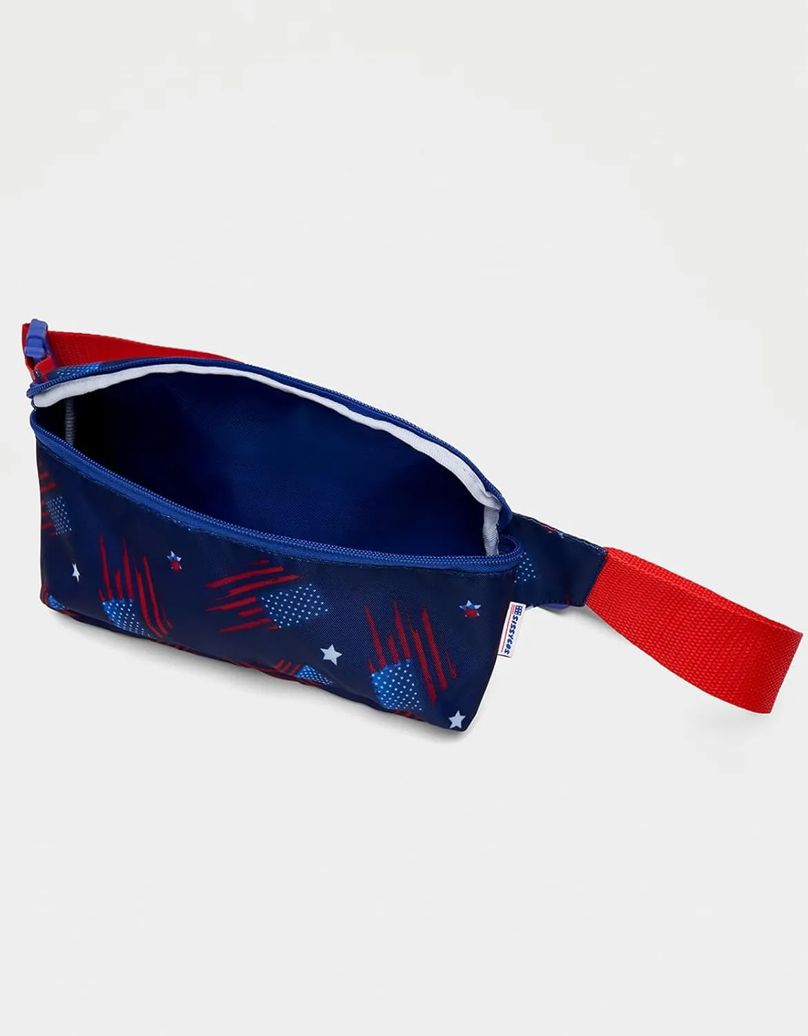 sissycos 4th of July 80s Retro Neon Fanny Pack, 90s Accessories for Women Men Waist Packs, 2 Pockets Belt Waist Crossbody Bag, American Flag Print (Rustic Patriot Flag)