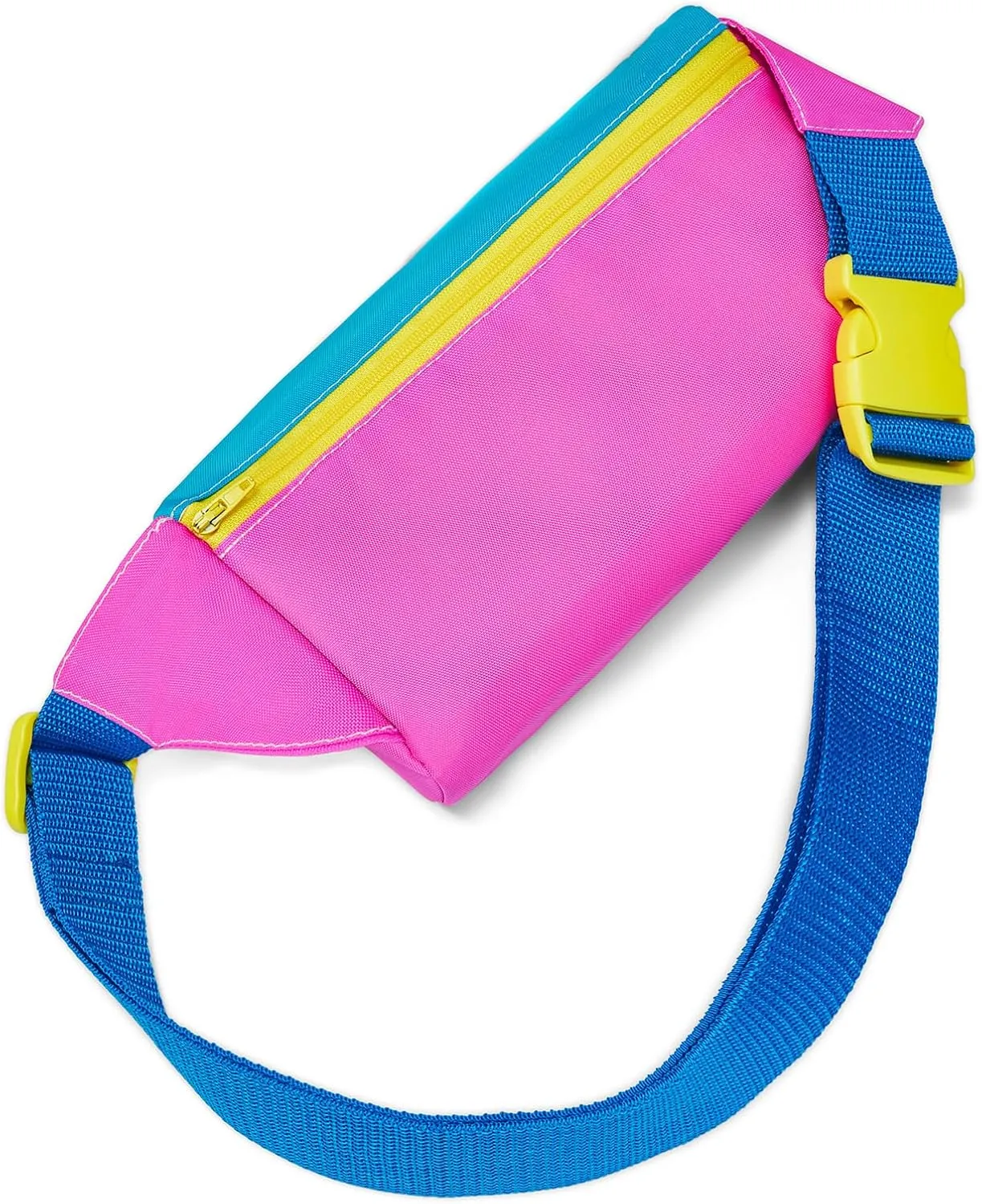 sissycos 80s Retro Neon Fanny Pack, 90s Accessories for Women Men Waist Packs, 2 Pockets Belt Waist Crossbody Bag, Adjustable And Lightweight