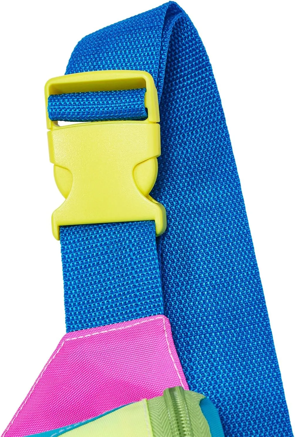 sissycos 80s Retro Neon Fanny Pack, 90s Accessories for Women Men Waist Packs, 2 Pockets Belt Waist Crossbody Bag, Adjustable And Lightweight