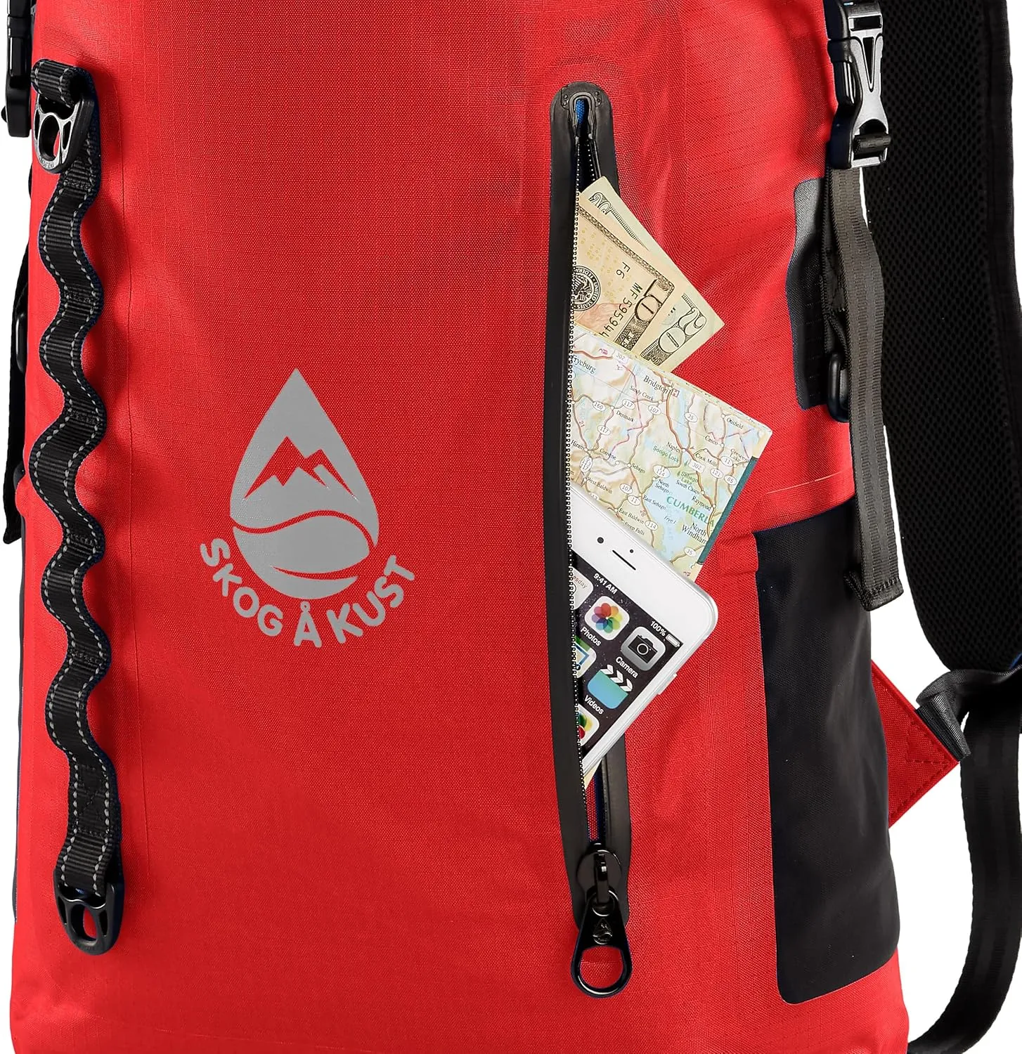 Skog Å Kust BackSåk Pro Waterproof Floating Backpacks with Exterior Airtight Zippered Pocket