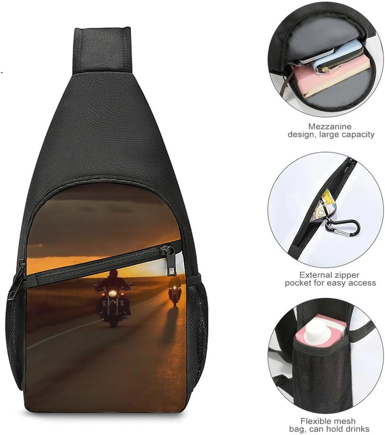 Sling Bag for Women Men Crossbody Bag Chest Bag Red Fruit Sling Backpack Fanny Packs Travel Hiking Daypack