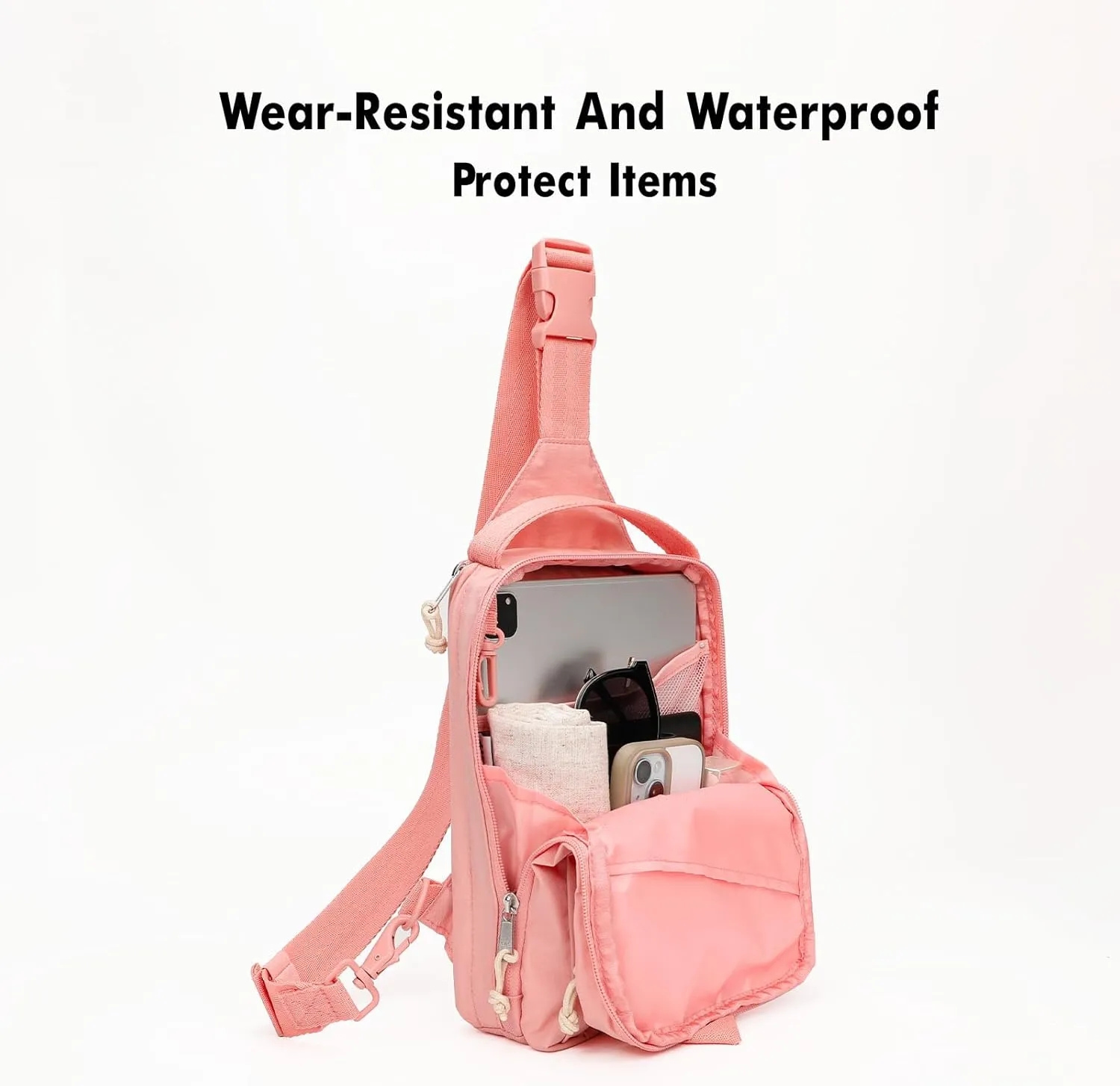 Sling Bag Retro-Modern: Waterproof Crossbody Bag for Women Men - Hidden Water Bottl Pocket for Owala Stanley Cup