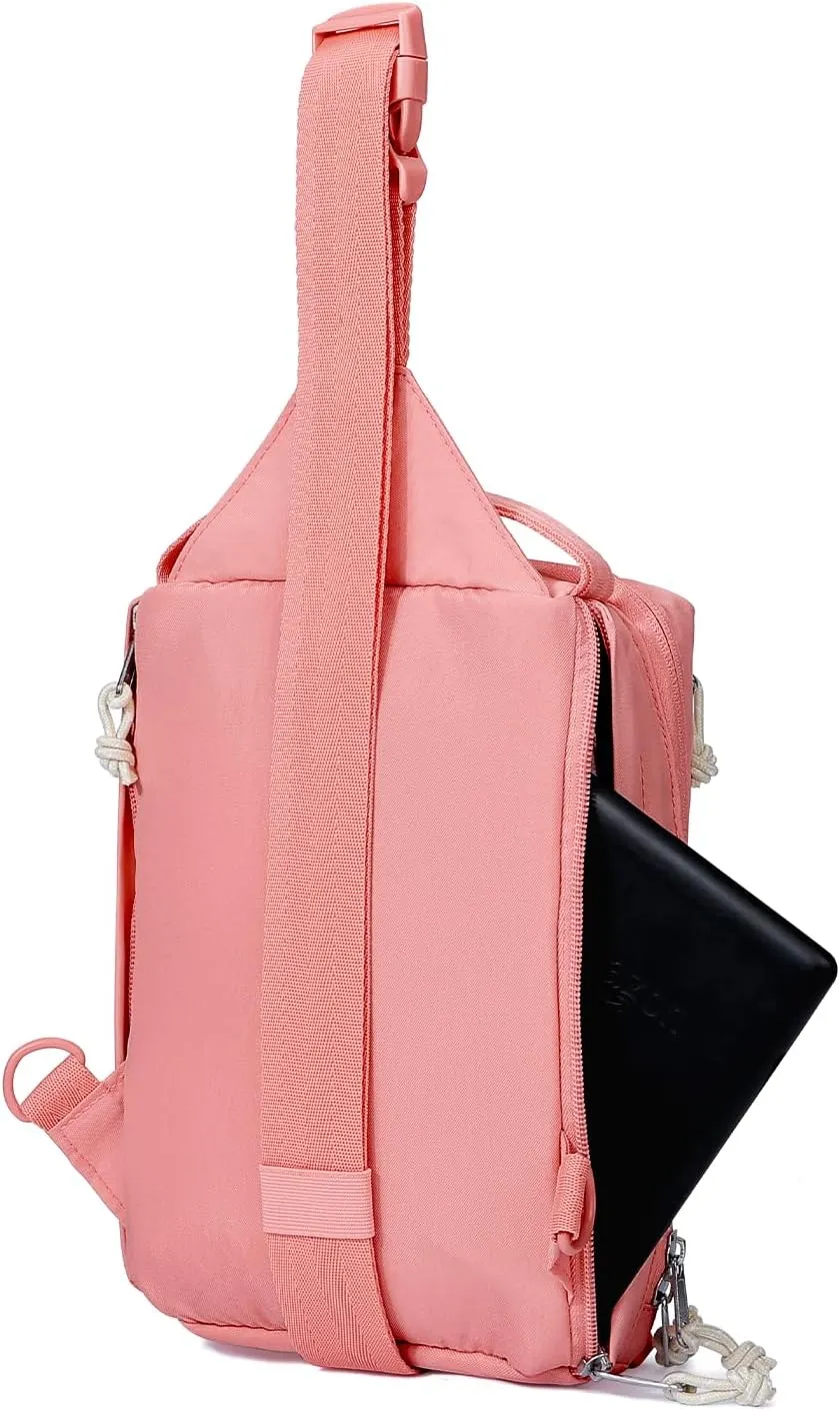 Sling Bag Retro-Modern: Waterproof Crossbody Bag for Women Men - Hidden Water Bottl Pocket for Owala Stanley Cup