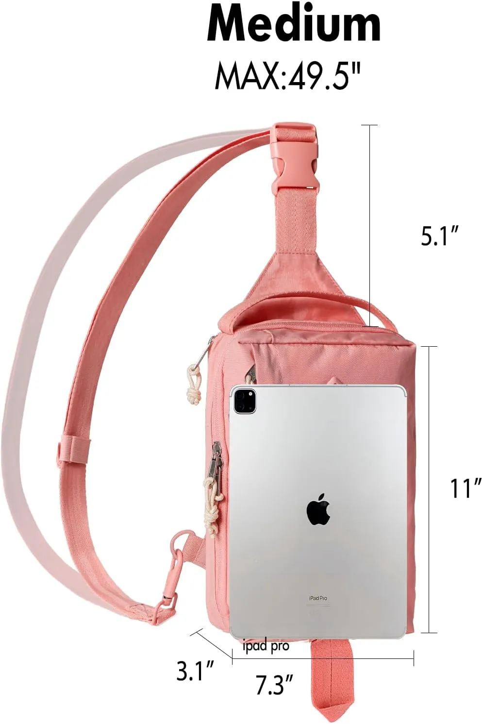 Sling Bag Retro-Modern: Waterproof Crossbody Bag for Women Men - Hidden Water Bottl Pocket for Owala Stanley Cup