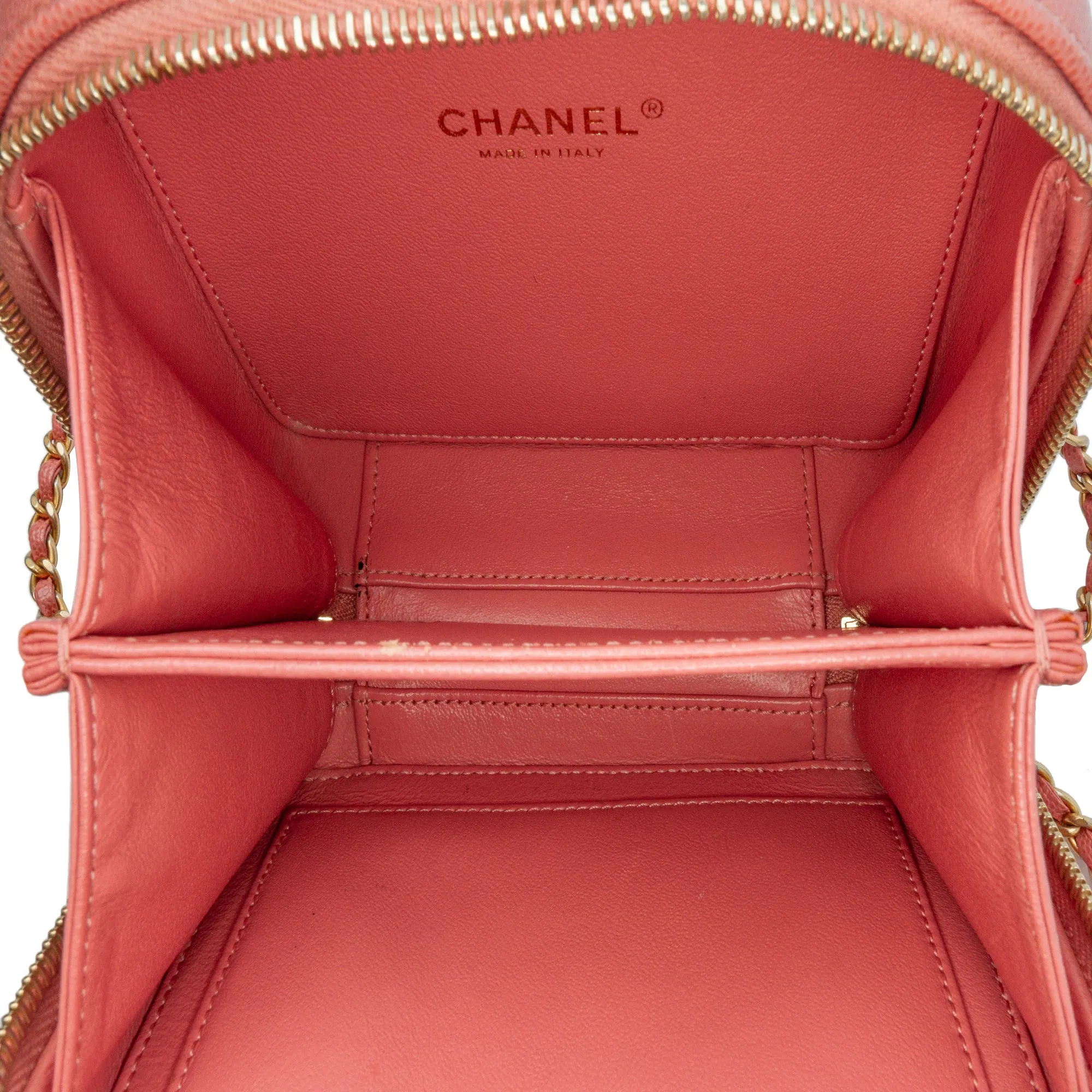Small Caviar CC Filigree Vanity Bag