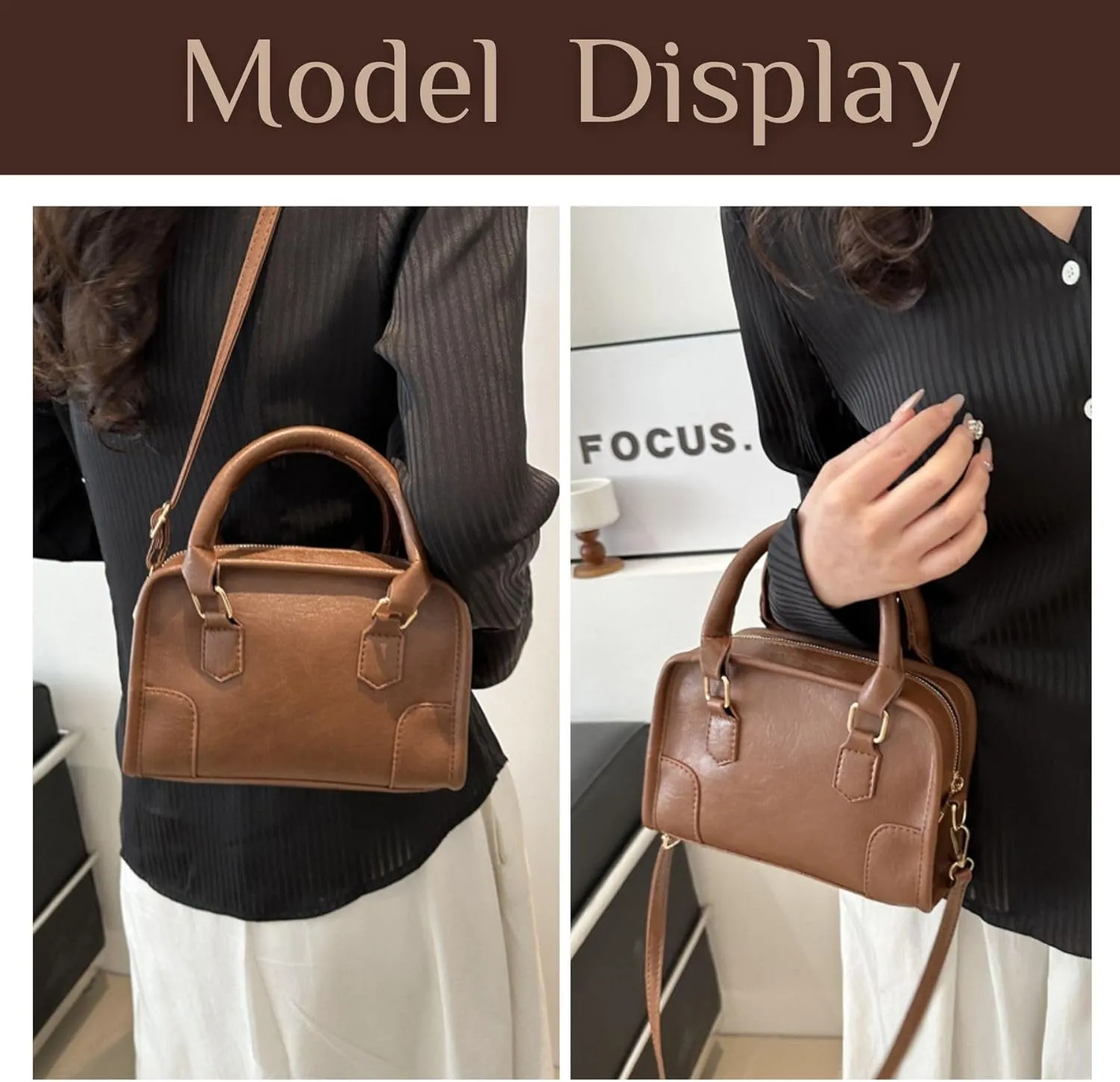 Small Crossbody Satchel Bag for Women Leather Shoulder Handbags