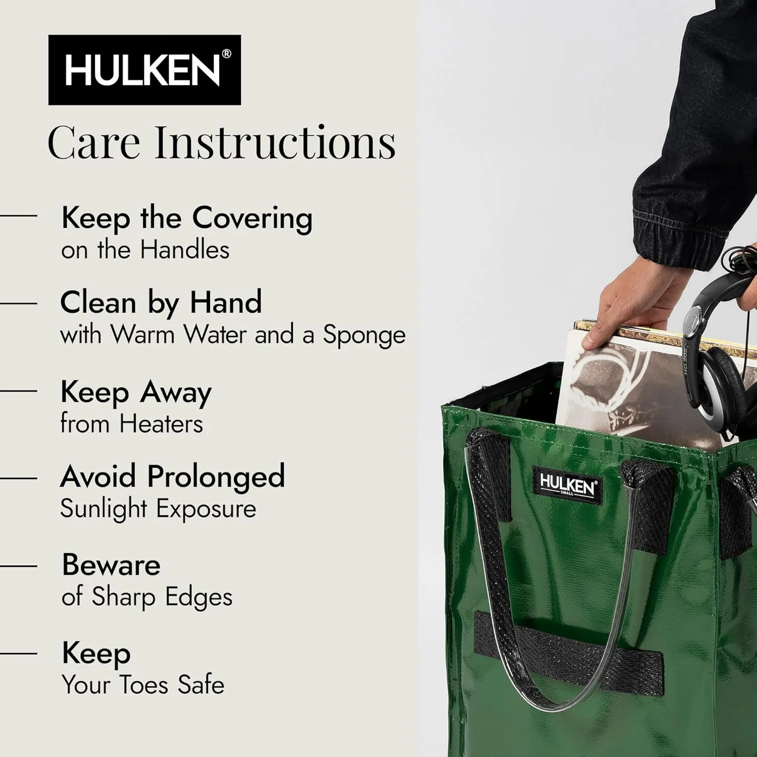 (Small, Forest Green) Reusable Grocery Bag On Wheels, Shopping Trolley, Rolling Tote, Zipper Closure, Lightweight, Carries Up to 66 lb, Folds Flat