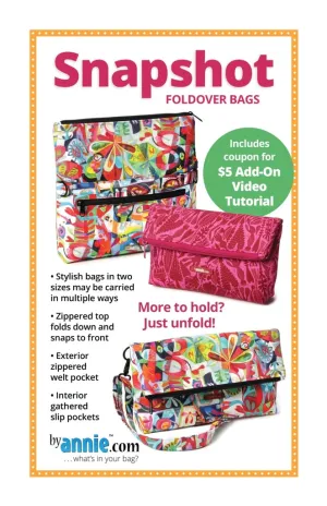 Snapshot Foldover Bag Pattern ByAnnie