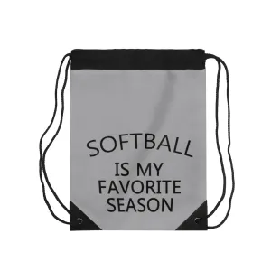 Softball is my favorite season Drawstring Bag