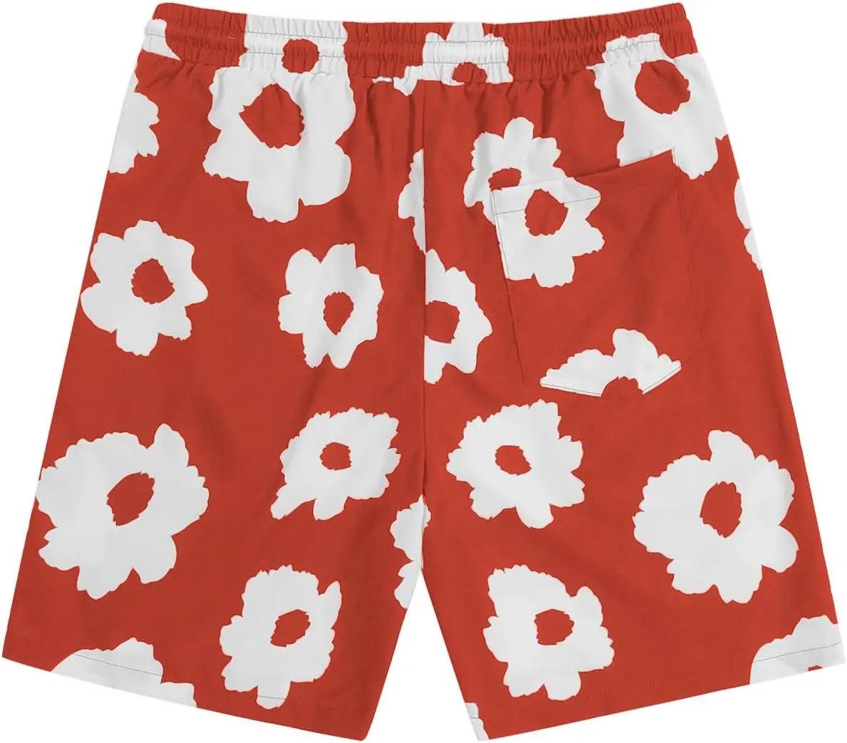 SOLY HUX Men's Floral Graphic Print Drawstring High Waist Shorts Casual Shorts with Pockets