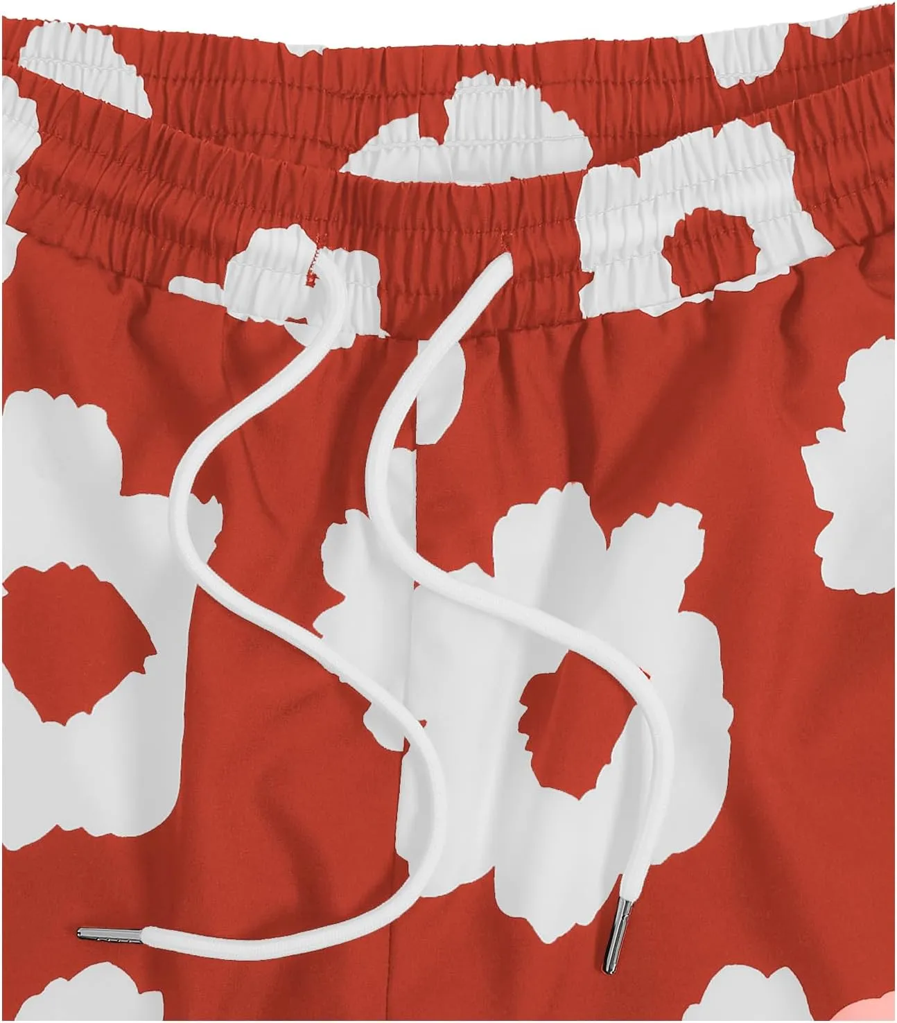 SOLY HUX Men's Floral Graphic Print Drawstring High Waist Shorts Casual Shorts with Pockets