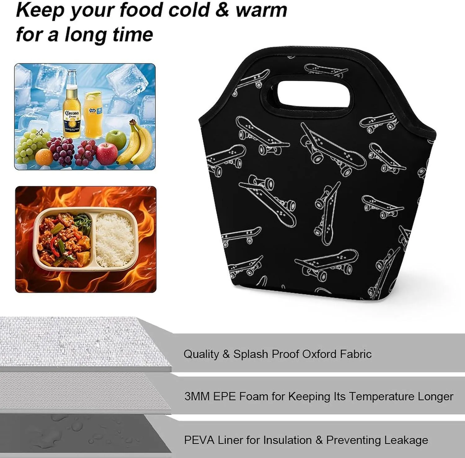 Southwest Canyons Diamon Portable Portable Dining Bag, Large Capacity Dining Bag