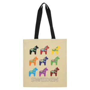 SOUVENIRS SHOP Swedish Souvenir Shopping Bag - Dala Horses