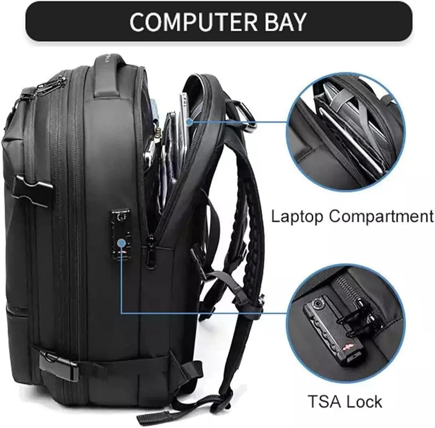 Spacevacpro Backpack, 60l Spacevac Pro Backpack with Vacuum, Multifunctional Waterproof Expandable Anti-Theft Pack (Black-1.0, Without Air Pump)