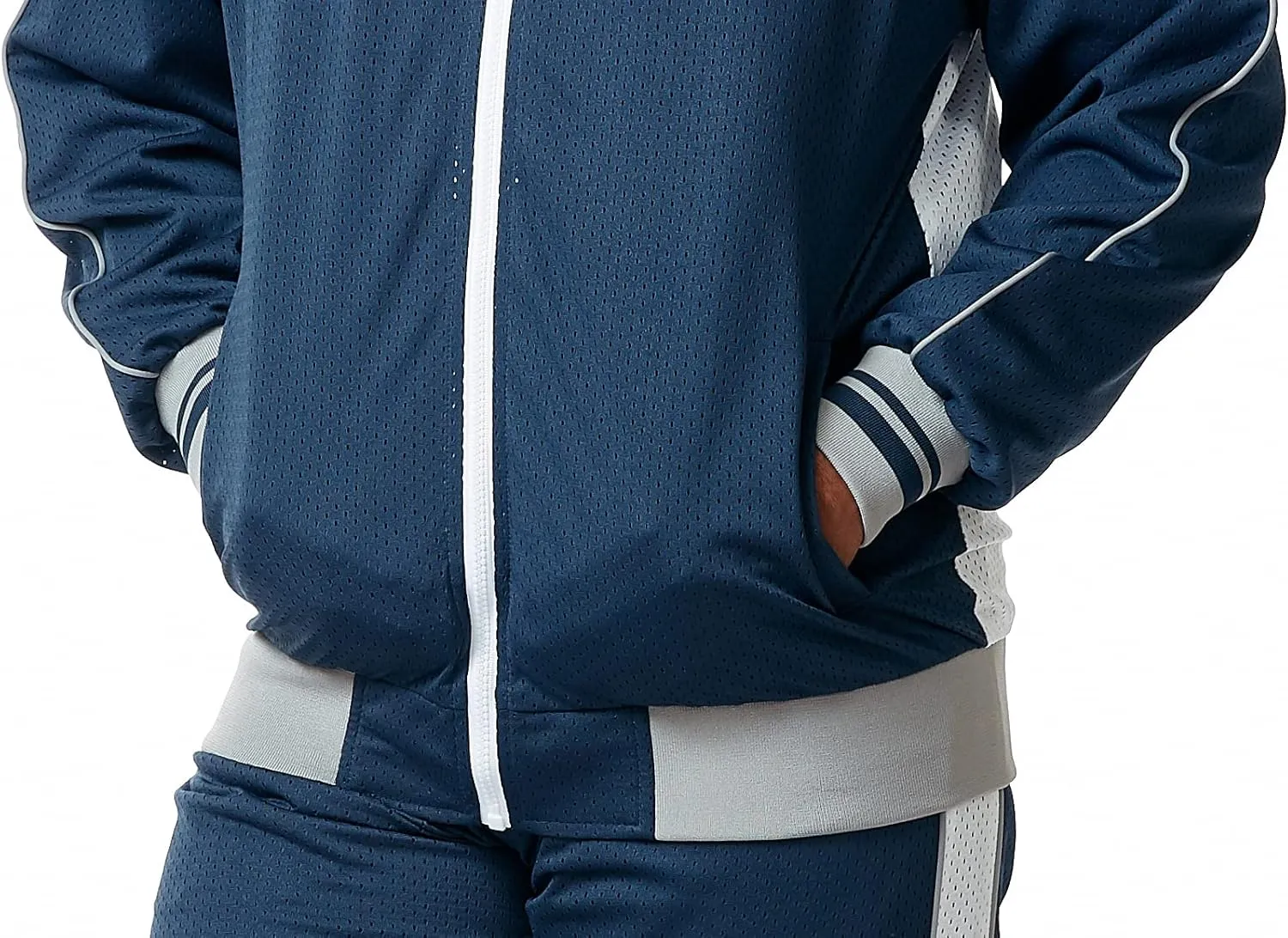 STACY ADAMS Men’s 2pc Mesh Sport-Casual Zip Tracksuit