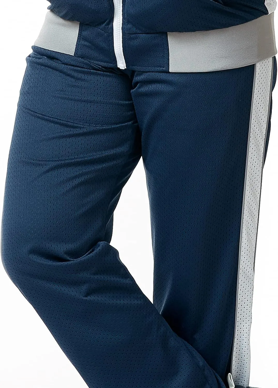 STACY ADAMS Men’s 2pc Mesh Sport-Casual Zip Tracksuit