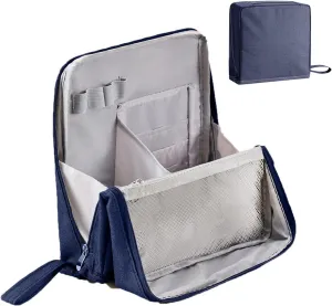 Standing Makeup Bag – Portable, Large Capacity, Multi-purpose Large Capacity Oxford Cloth Standing Makeup Bag (1 Cyan)