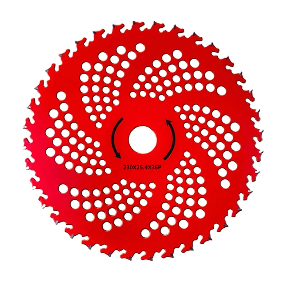Steel Wire Grass Trimmer Head, 2025 New 9 Inch Saw Blade, Durable Universal Adapter Kit, Multi-Functional Brush Cutter Accessory for Garden Maintenance, Replacement Blade for Homeowners (Red)