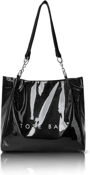 Stellaya Womens Letters Print Tote Bag, 2025 New Women's PVC Kraft Paper Tote Bag, for Handbag or Shoulder
