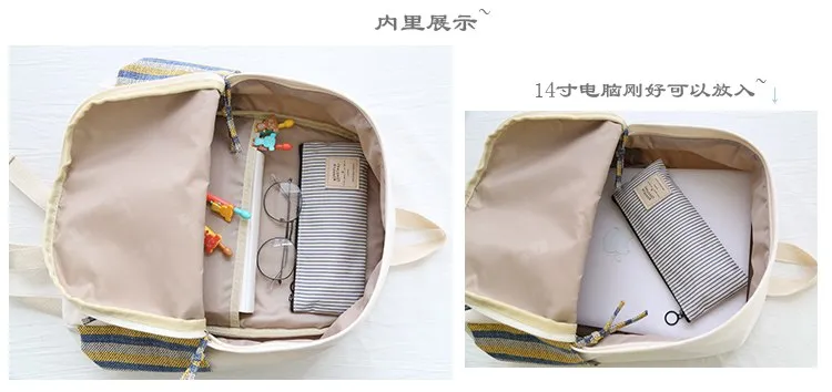 Stripe Pocket Backpack