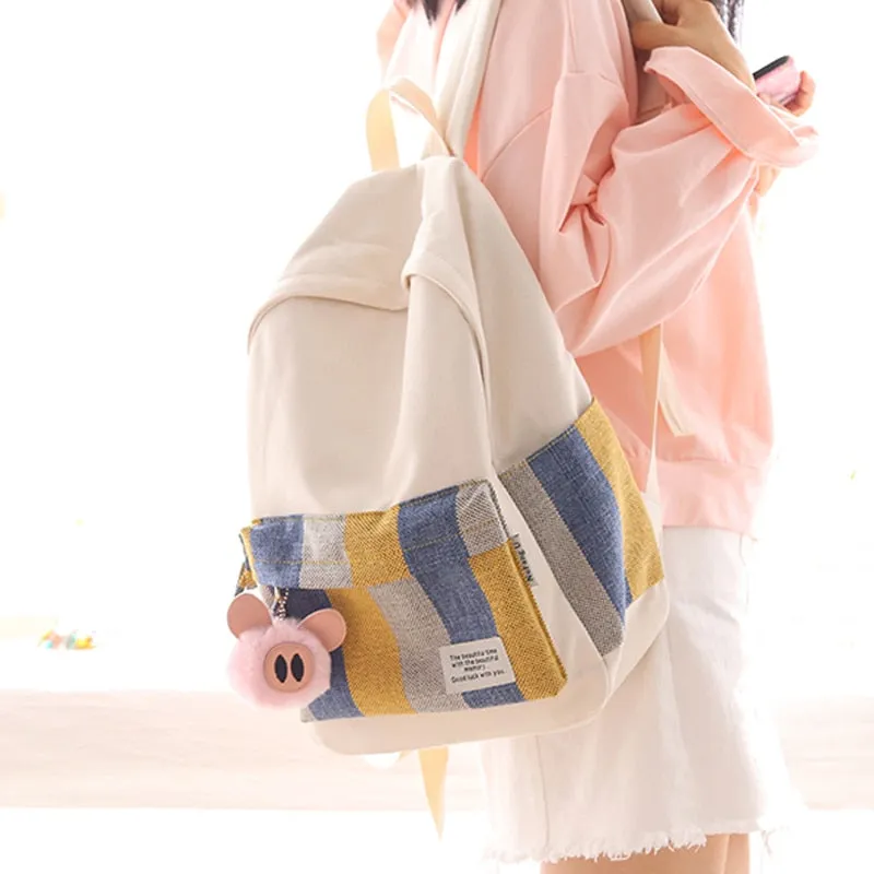 Stripe Pocket Backpack