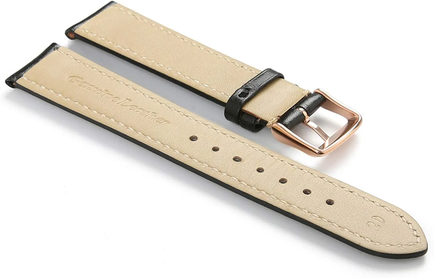 Stylish and Stylish Watch Bands for Men Women Calfskin Leather Watch Strap with Buckle