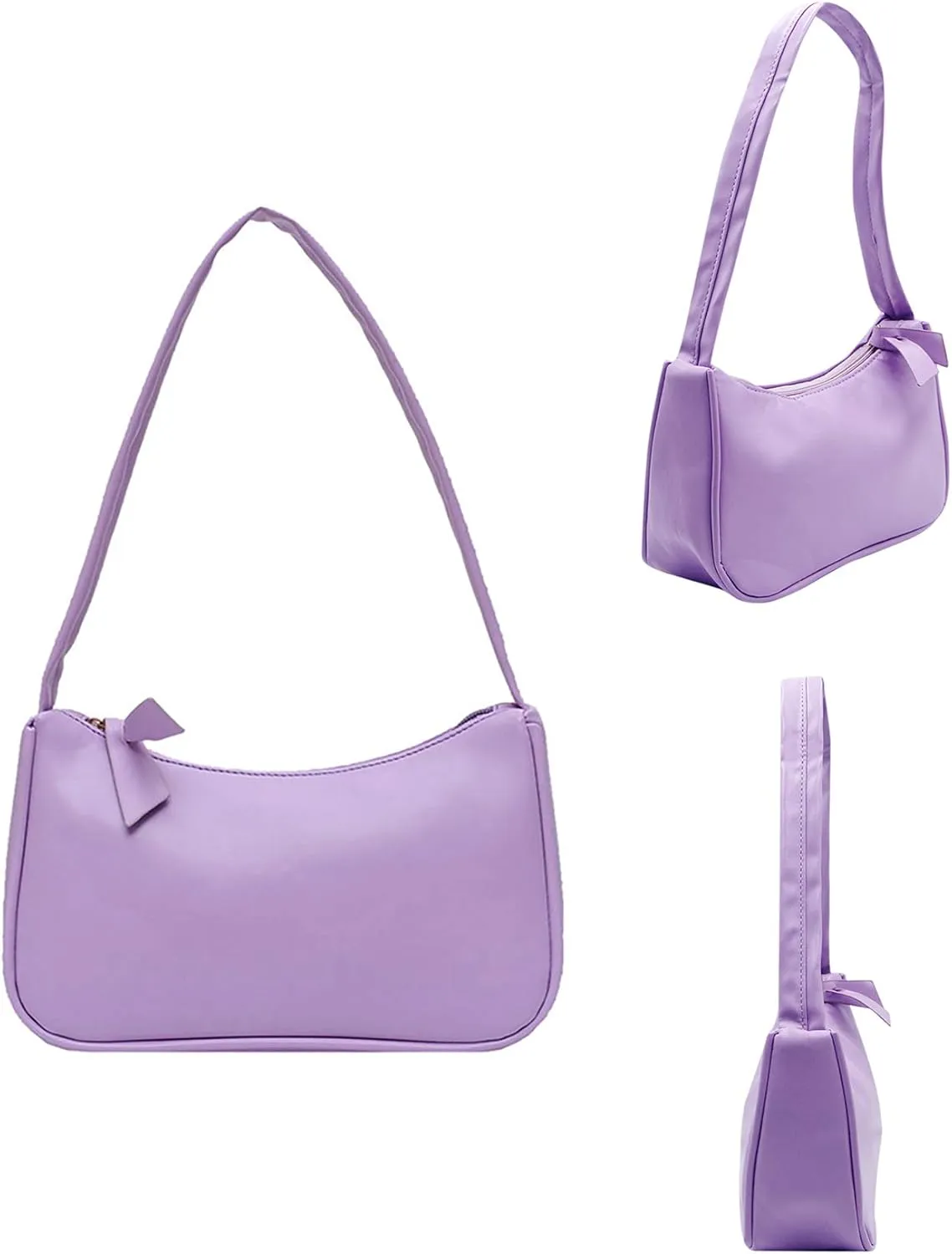 Suillty Women Vintage Underarm Shoulder Bag PU Leather Small Tote Wallet Handbag Clutch Purse