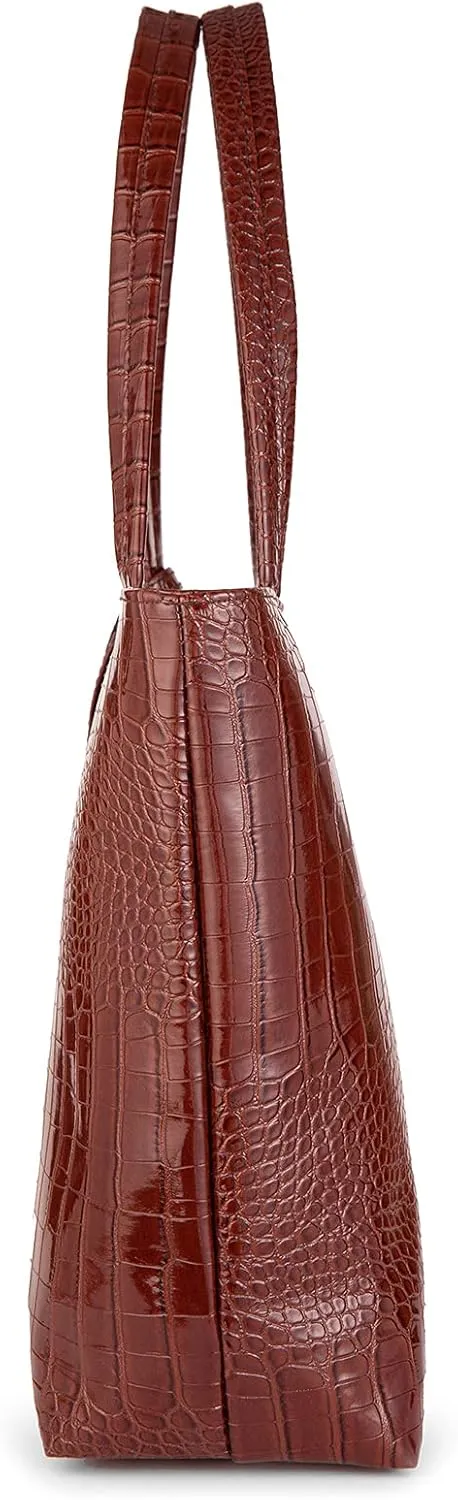 SUMGOGO Purse and Handbag for Women Crocodile Satchel Large Shoulder Tote Bag Wallets