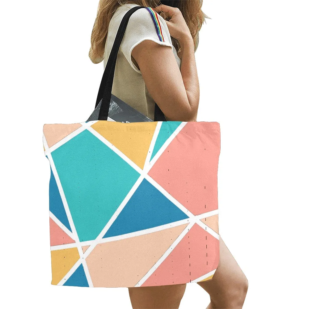 Summer Angles All Over Print Canvas Tote Bag/Large