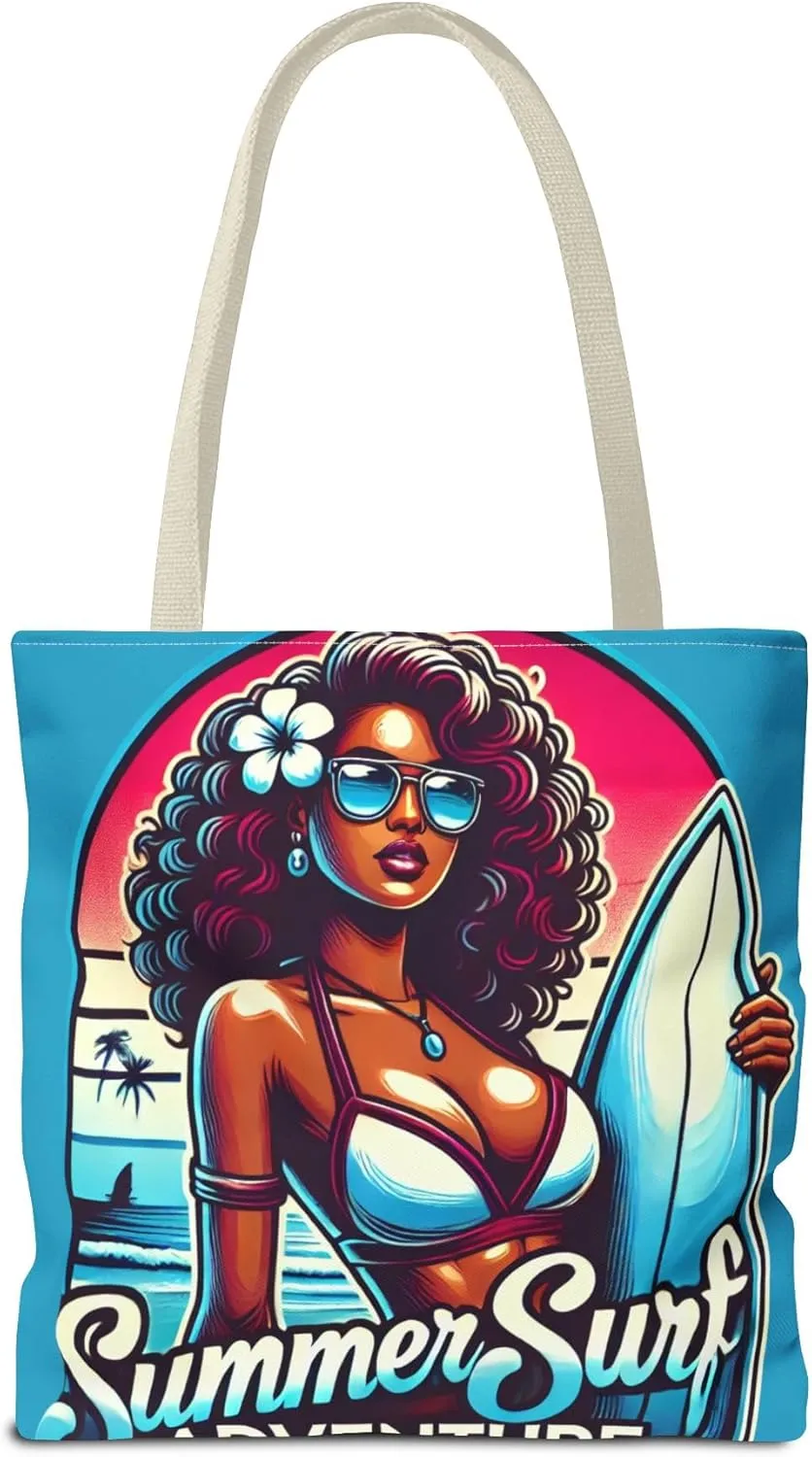 Summer Surf Tote Bag - Vibrant Beach Vibes for Summer Adventures