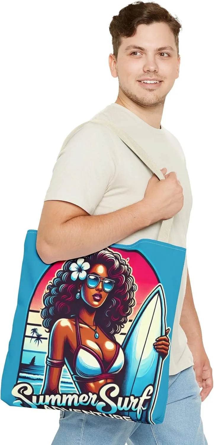 Summer Surf Tote Bag - Vibrant Beach Vibes for Summer Adventures