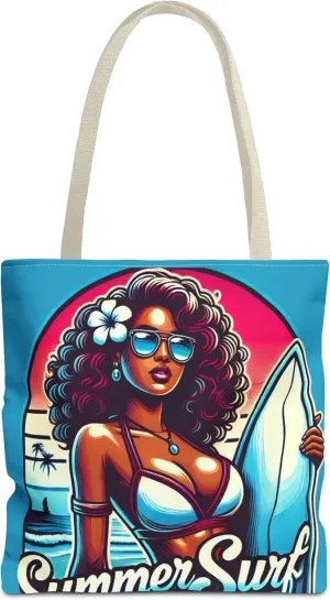 Summer Surf Tote Bag - Vibrant Beach Vibes for Summer Adventures