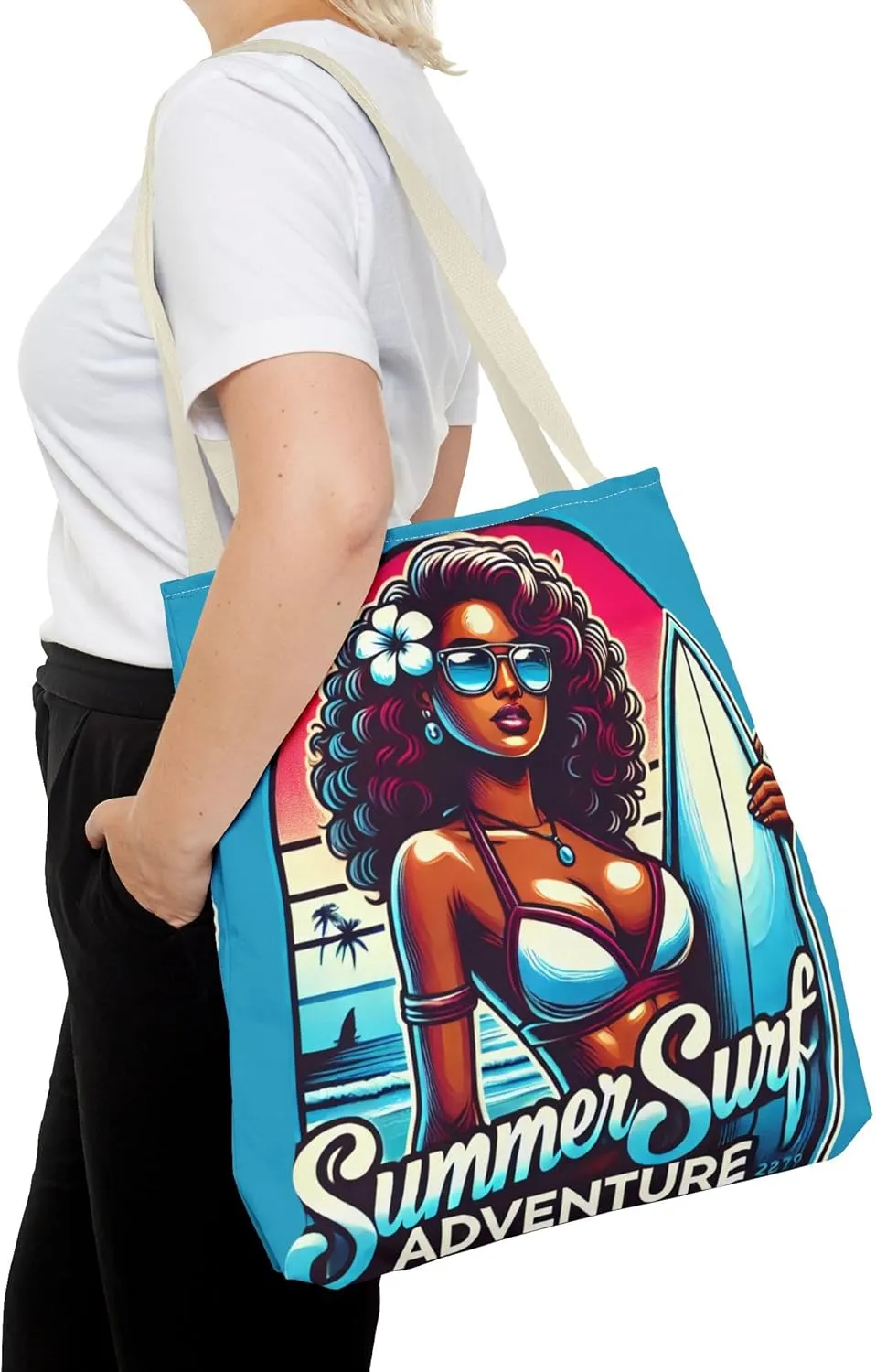 Summer Surf Tote Bag - Vibrant Beach Vibes for Summer Adventures