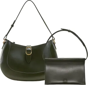 SUNLIGHT LEAVES Vintage Vegan Leather Crescent Hobo Bag For Women Lunar Shoulder Purse Satchel Under Arm Lady Handbag