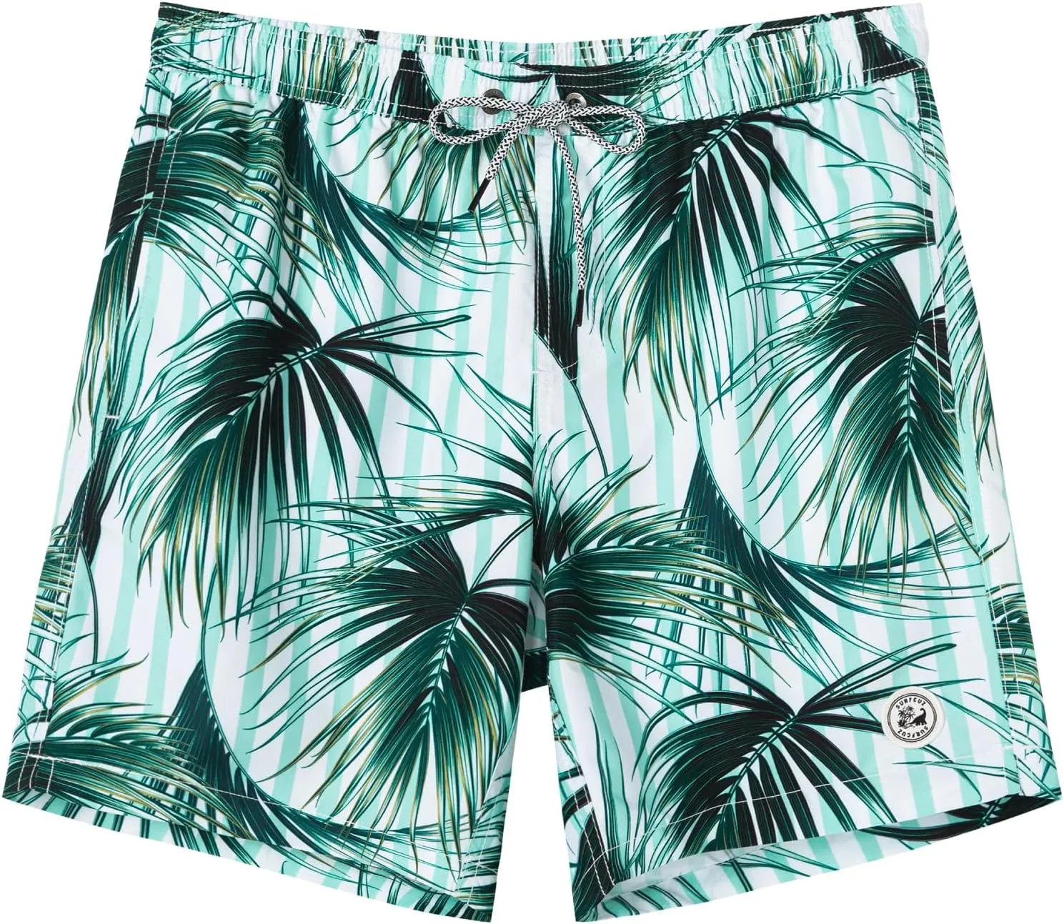 SURF CUZ Mens Swim Trunks 7" Swimming Trunks with Mesh Liner Quick Dry Swim Shorts for Men Swimwear Bathing Suits Pockets