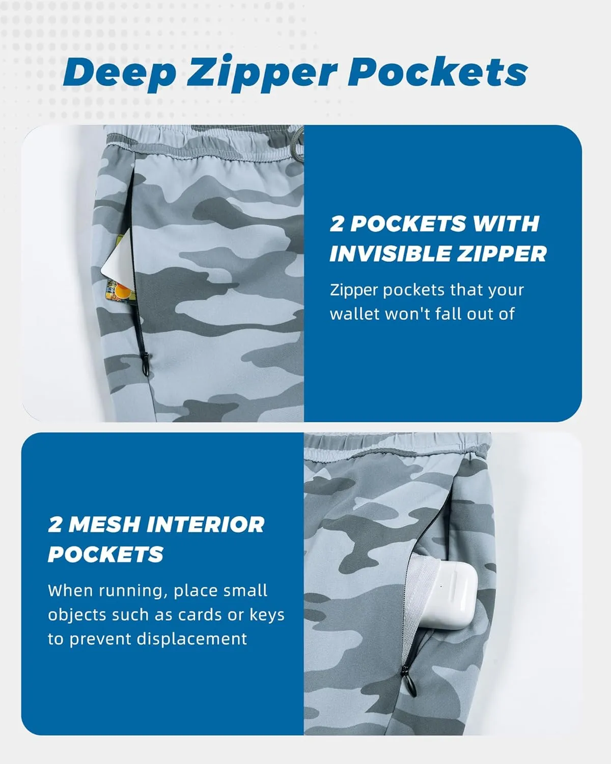 SURF CUZ Mens Swim Trunks with Compression Liner 5" Swim Shorts Quick Dry Bathing Suit Swimming Trunks Zipper Pockets