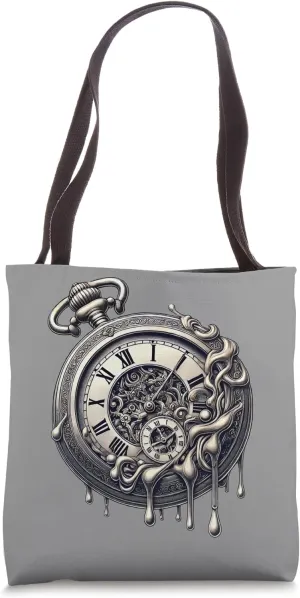Surrealistic Melting Pocket Watch Tote Bag