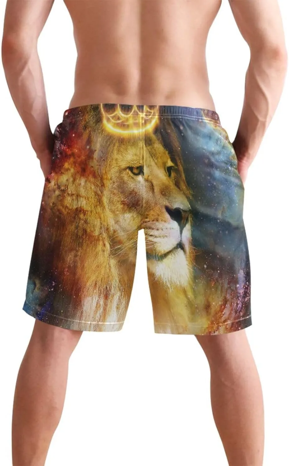 Sweet Dogs Men's Swim Trunks Quick Dry Beach Shorts with Pockets and Mesh Lining