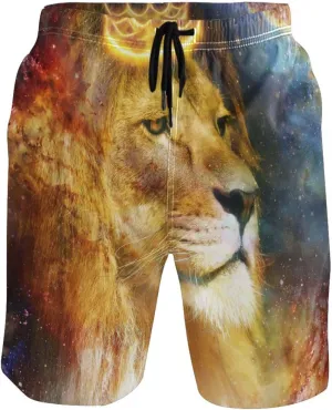 Sweet Dogs Men's Swim Trunks Quick Dry Beach Shorts with Pockets and Mesh Lining