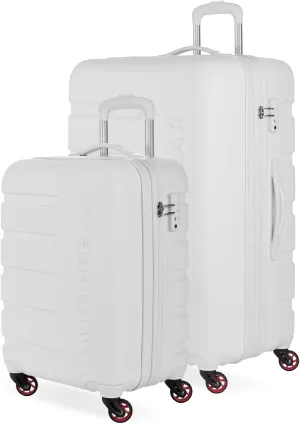 SwissGear 7366 Hardside Expandable Luggage with Spinner Wheels, White, 2-Piece Set (19/27)