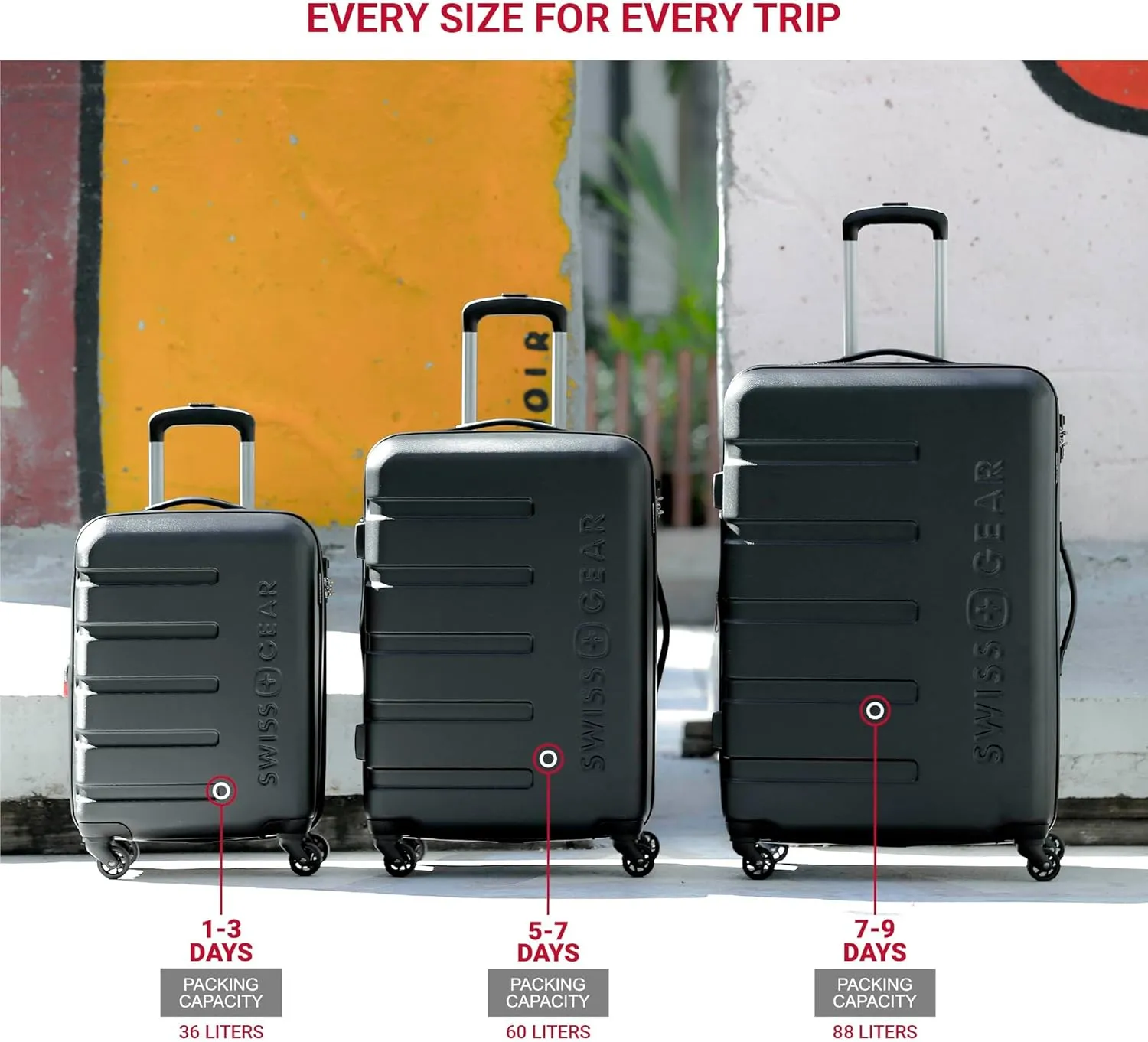 SwissGear 7366 Hardside Expandable Luggage with Spinner Wheels, White, 2-Piece Set (19/27)