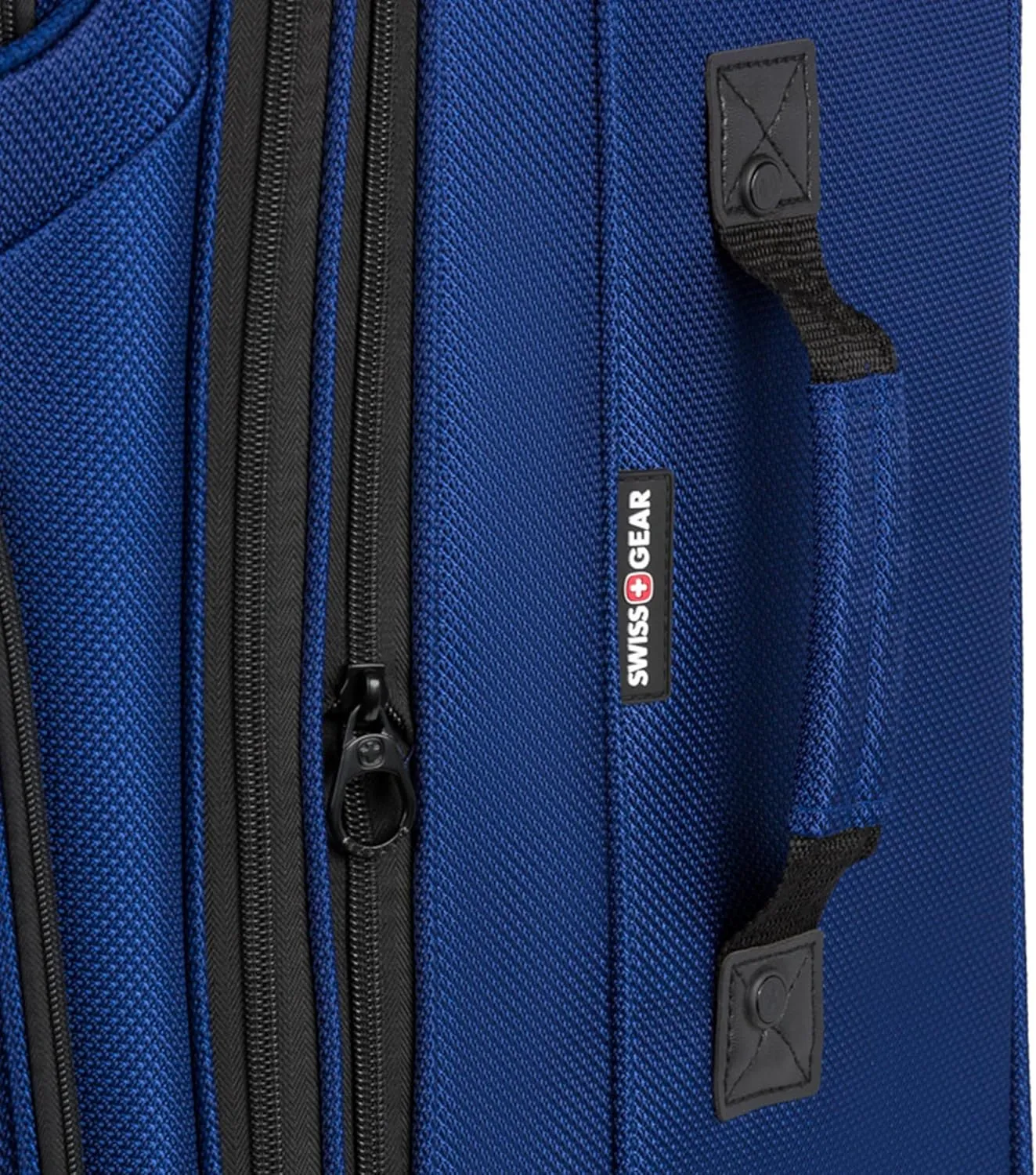 SwissGear Sion Softside Expandable Luggage, Blue, Checked-Medium 25-Inch