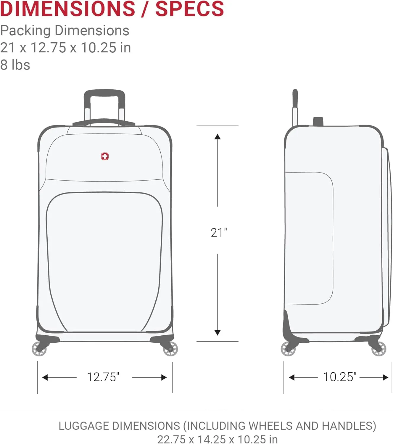 SwissGear Sion Softside Expandable Luggage, Teal, Carry-On 21-Inch