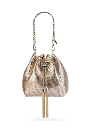Sylvia Mesh Pouch Bag - Gold