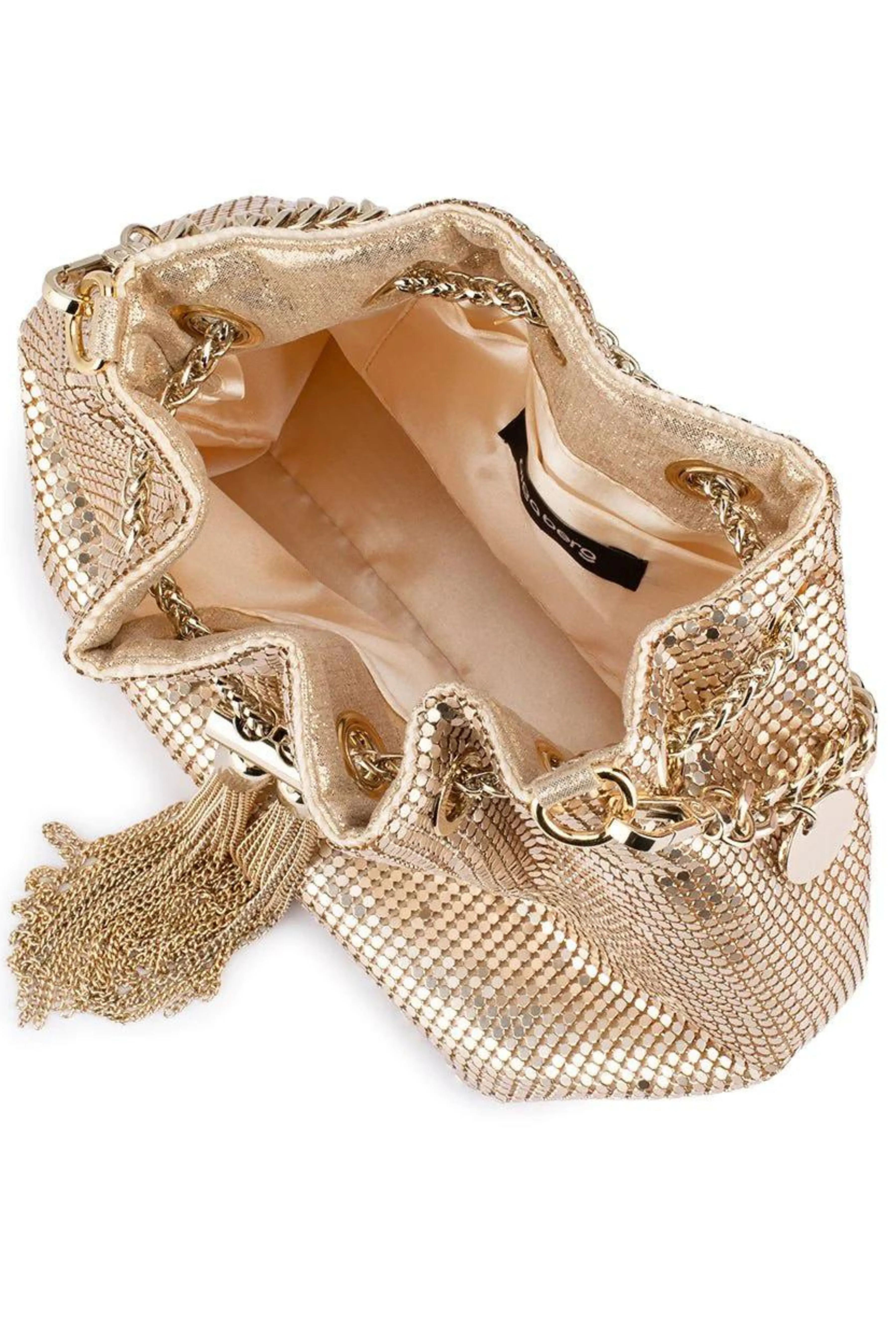 Sylvia Mesh Pouch Bag - Gold