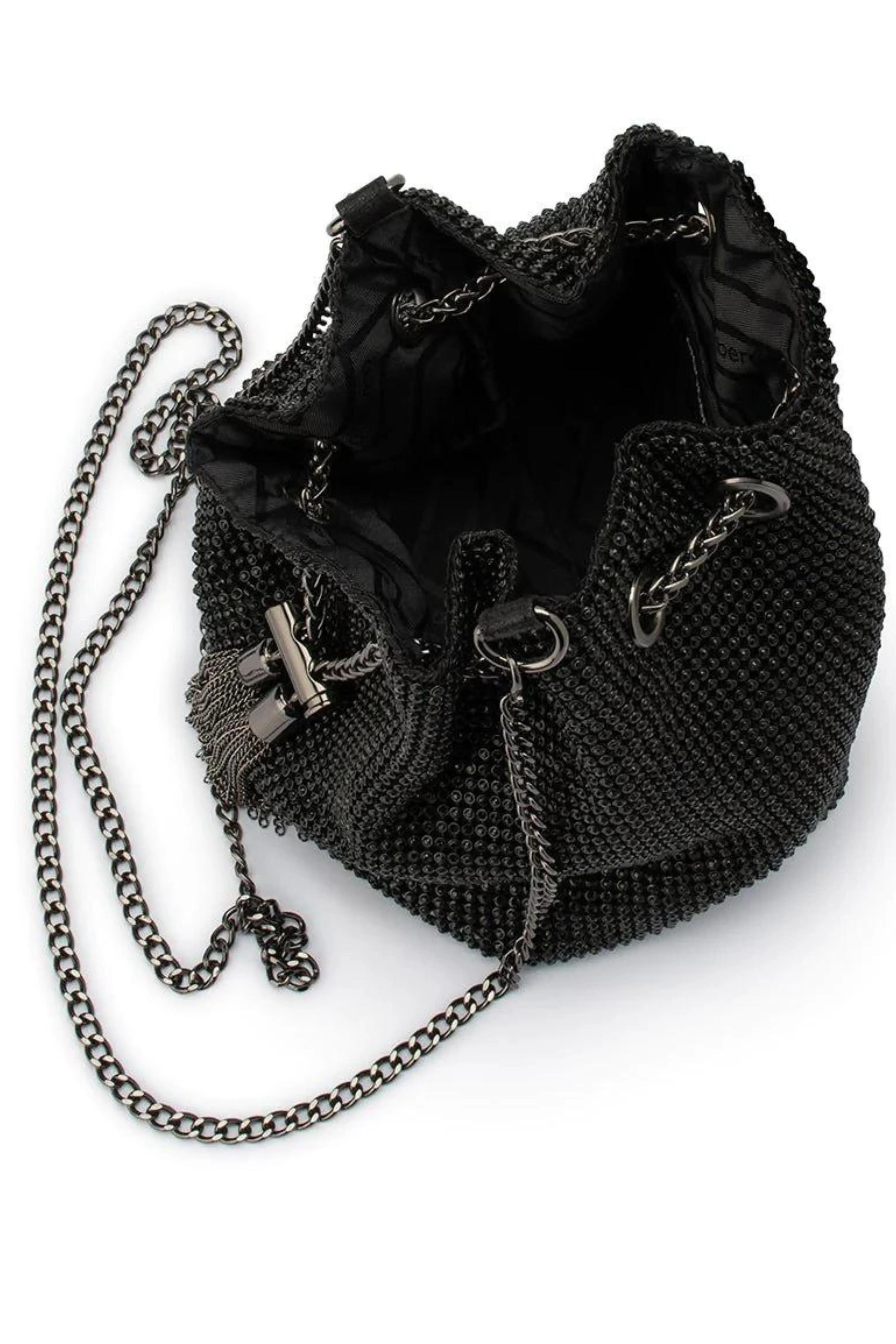 Sylvie Crystal Pouch Bag - Black