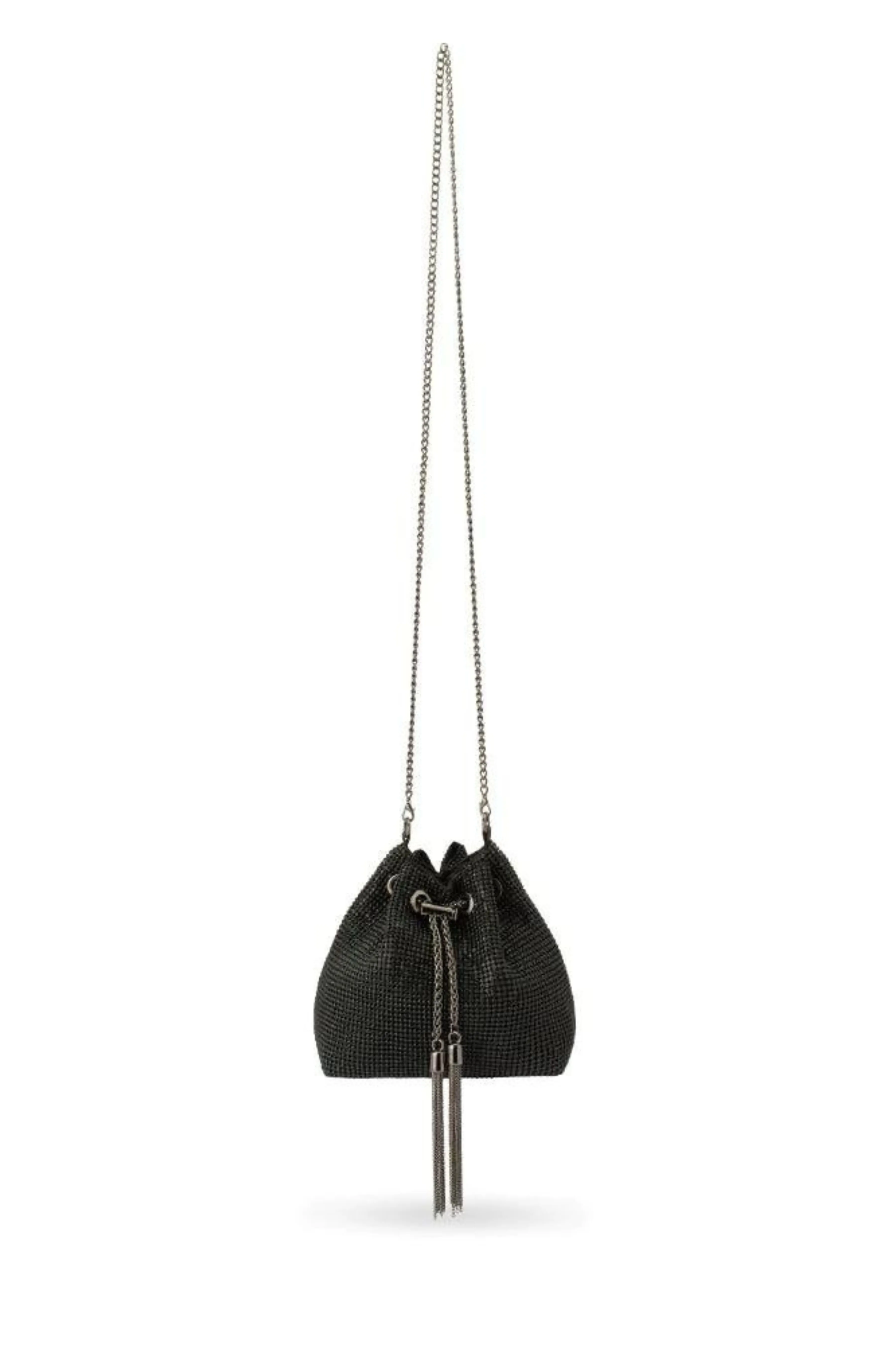 Sylvie Crystal Pouch Bag - Black