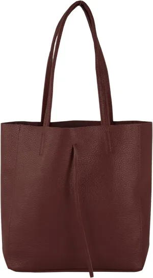 T253 - Leather Tote Bag for Women, With Inner Pocket