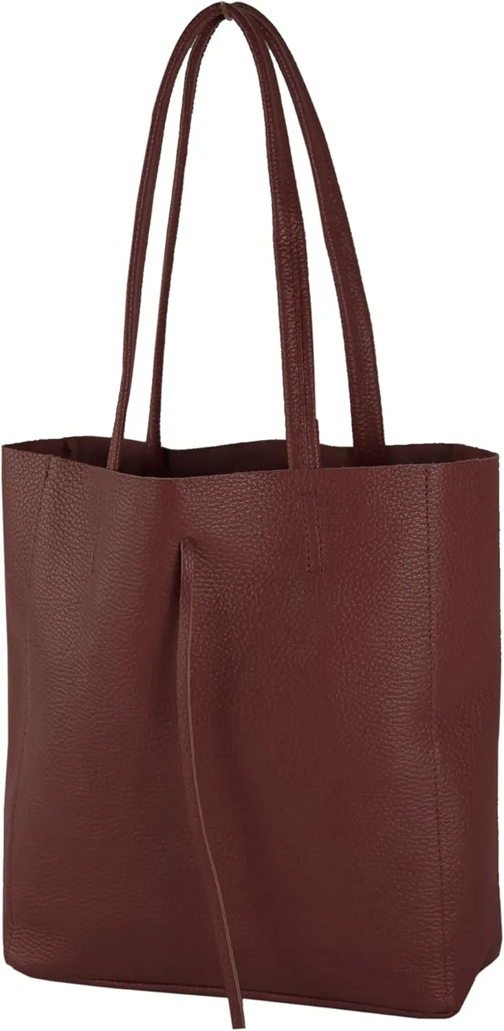 T253 - Leather Tote Bag for Women, With Inner Pocket